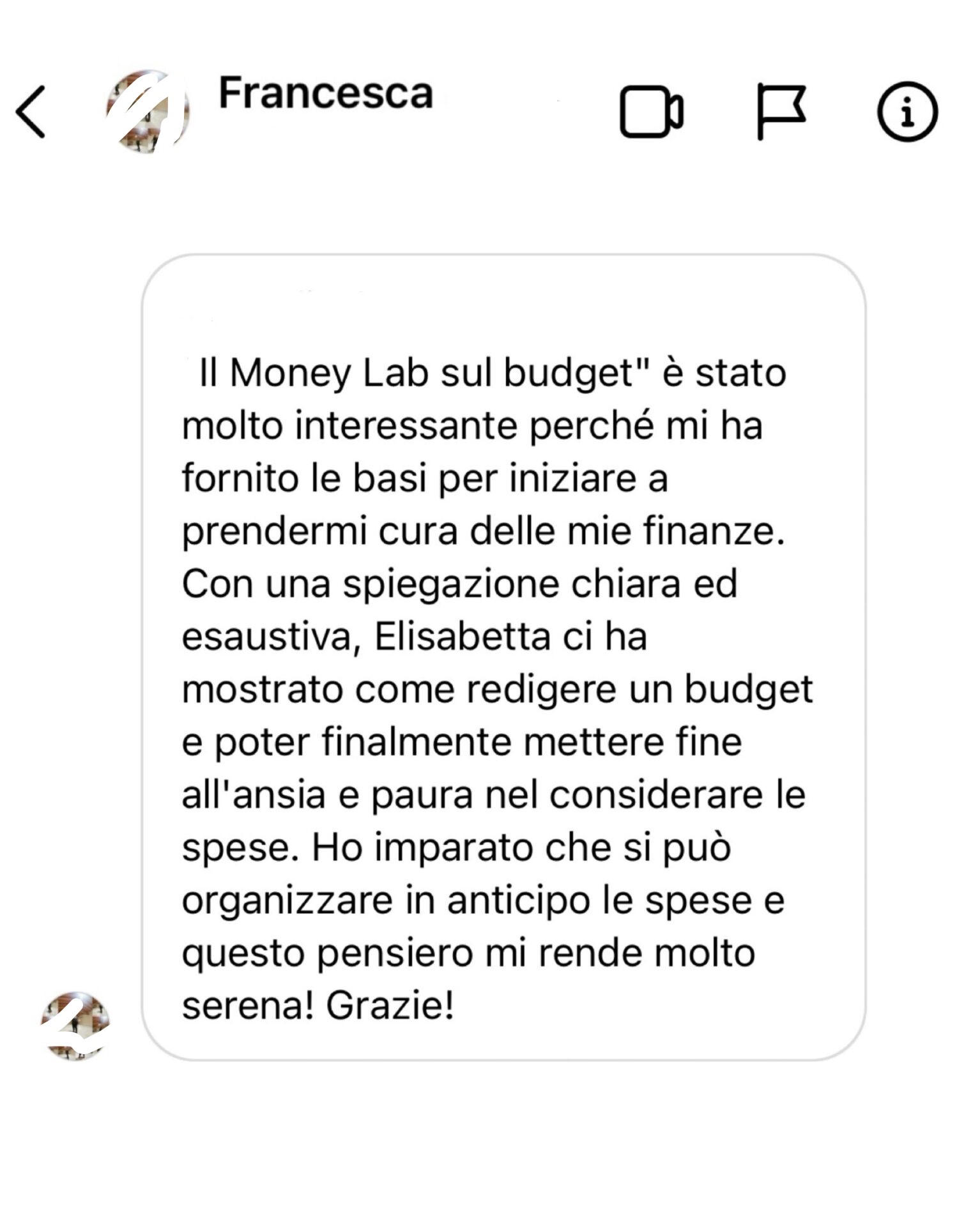 FRANCESCA REC BUDGET